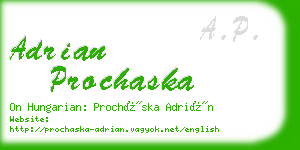 adrian prochaska business card